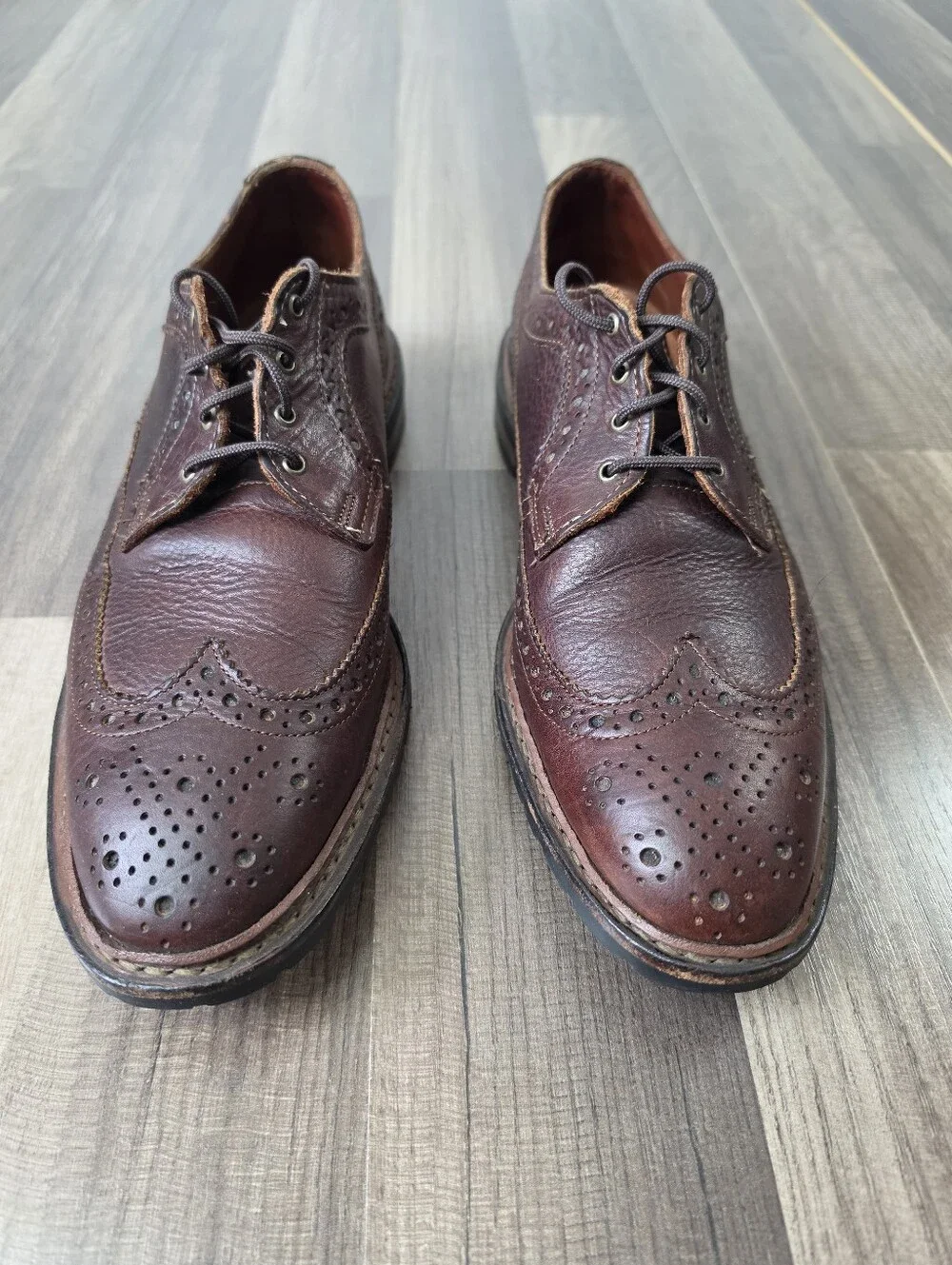 Allen Edmonds Aberdeen Brown Grain Wingtip Derby Shoe Preppy Heritage Brogue.11B